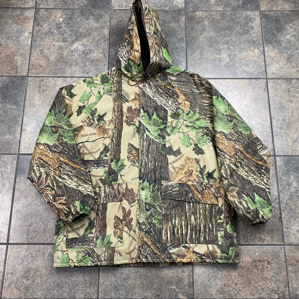 Men’s Vintage Stearns Snap Button Camo Jacket Size Medium